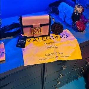 Valentino by Mario Valentino Pink and Black Handbag